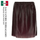 【数量限定・在庫限り・早い者勝ち!】 フェラガモ / Salvatore Ferragamo Burgundy Nylon Blend Skirt / 13G4...