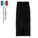 【数量限定・在庫限り・早い者勝ち!】 クレージュ / Courreges Black Polyester Blend Skirt / 224CJU142PL01...
