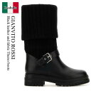 【数量限定・在庫限り・早い者勝ち!】 ジャンヴィト ロッシ / Gianvito Rossi Black Leather And Fabric Thurso B...