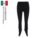 【数量限定・在庫限り・早い者勝ち!】 クレージュ / Courreges Black Stretch Nylon Leggings / 125JPA300PA0...