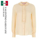 【数量限定・在庫限り・早い者勝ち!】 バレンチノ / Valentino Garavani Cream Silk Shirt / 6B0AB7M093L / 6...
