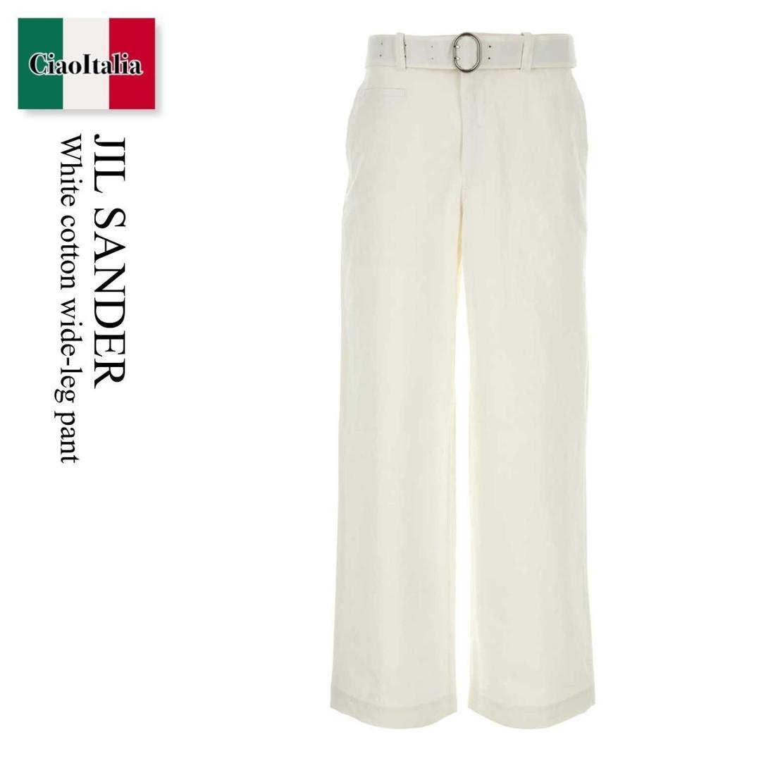 【数量限定・在庫限り・早い者勝ち!】 ジルサンダー / Jil Sander White Cotton Wide-Leg Pant / J22KA0154J 45136 / J22KA0154J 45136 100 / J22KA0154J45136 / J22KA0154J45136 100 / J22KA0154J45136100 / パンツ・ボトムスその他