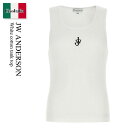 【数量限定・在庫限り・早い者勝ち!】 ジェイダブリュ アンダーソン / Jw Anderson White Cotton Tank Top / JO0246PG...