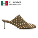 【数量限定・在庫限り・早い者勝ち!】 ジルサンダー / Jil Sander Khaki Leather Mules / J15WP0165P 8173 / J15WP0165P 8173 702 / J15WP0165P8173 / J15WP0165P8173 702 / J15WP0165P8173702 / サンダル・ミュール(4)