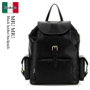 【数量限定・在庫限り・早い者勝ち!】 ミュウミュウ / かばん / カバン / Miu Miu Black Leather Backpack / 5BZ042 ...