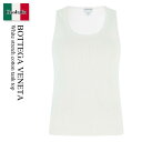 【数量限定・在庫限り・早い者勝ち!】 ボッテガ・ヴェネタ / Bottega Veneta White Stretch Cotton Tank Top / 71...