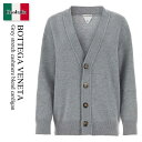 【数量限定・在庫限り・早い者勝ち!】 ボッテガ・ヴェネタ / Bottega Veneta Grey Stretch Cashmere Blend Cardig...