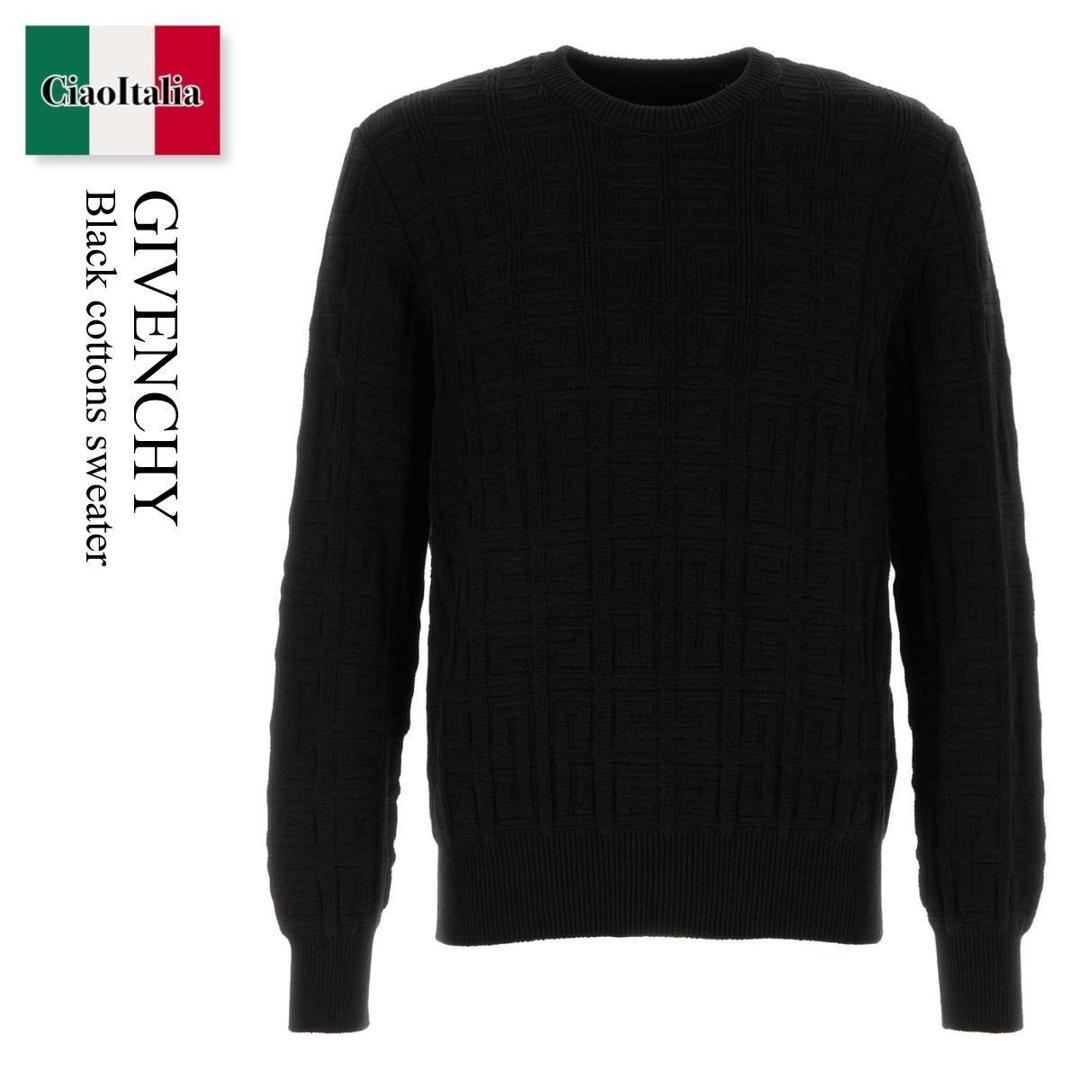 【数量限定・在庫限り・早い者勝ち!】 ジバンシィ / Givenchy Black Cottons Sweater / BM90RX4YJJ / BM90RX4YJJ 001 / BM90RX4YJJ001 / ニット・セーター
