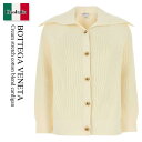 【数量限定・在庫限り・早い者勝ち!】 ボッテガ・ヴェネタ / Bottega Veneta Cream Stretch Cotton Blend Cardiga...