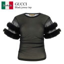 【数量限定・在庫限り・早い者勝ち!】 グッチ / Gucci Black Jersey Top / 760504 XJF2I / 760504 XJF2I 10...