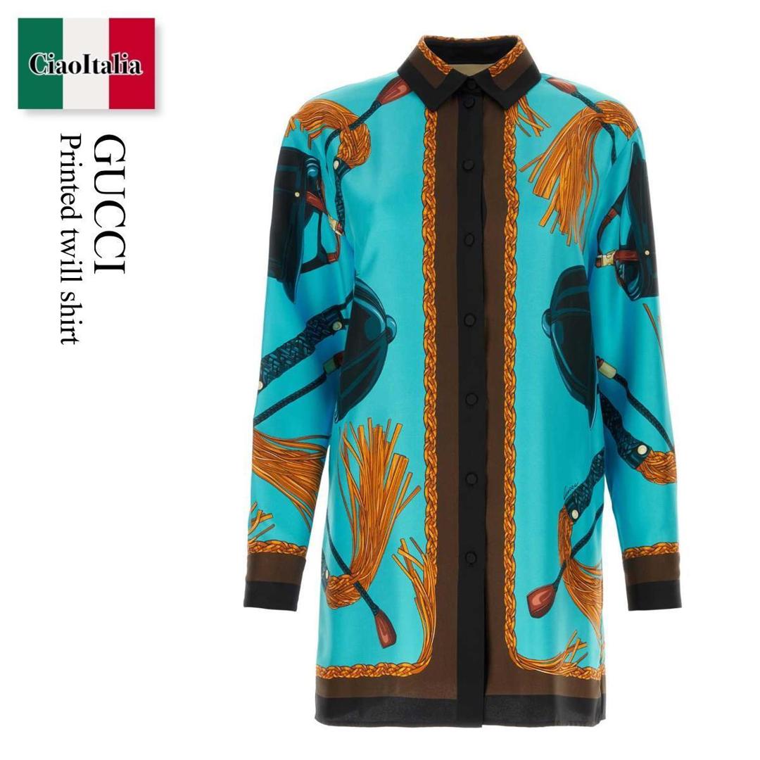 楽天市場】グッチ GUCCI(カラーブルー)(シャツ・ブラウス 楽天市場】グッチ GUCCI(カラーブルー)(シャツ・ブラウス