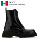 【数量限定・在庫限り・早い者勝ち!】 グッチ / Gucci Black Leather Ankle Boots / 794394 AADIX / 794394...