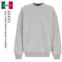 【数量限定・在庫限り・早い者勝ち!】 グッチ / Gucci Grey Cotton Blend Oversize Sweatshirt / 817263 XJ...