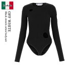 【数量限定・在庫限り・早い者勝ち!】 オフホワイト / Off White Black Stretch Cotton Bodysuit / OWDD033C99...