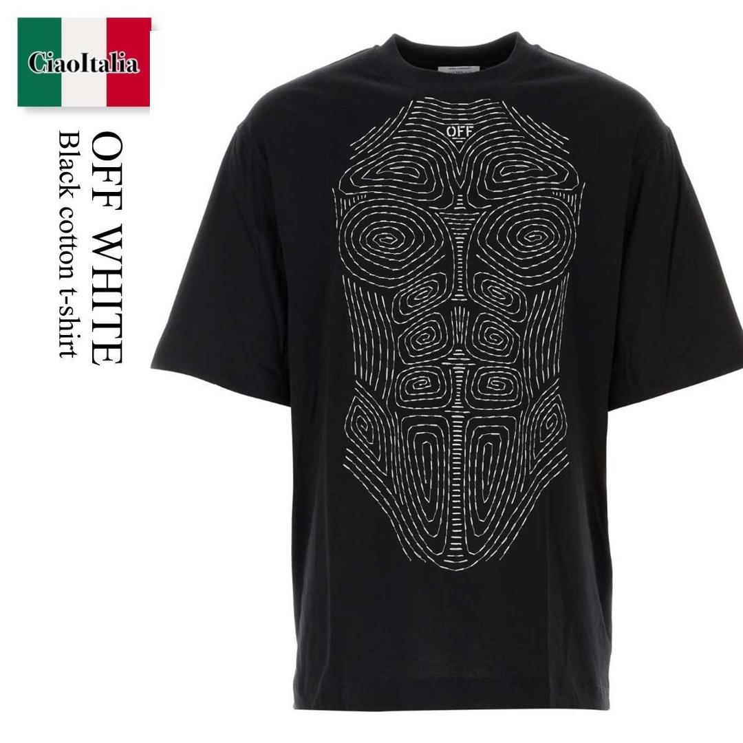【数量限定・在庫限り・早い者勝ち!】 オフホワイト / Off White Black Cotton T-Shirt / OMAA120S23JER020 / OMAA120S23JER020 1001 / OMAA120S23JER0201001 / Tシャツ・カットソー
