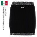 【数量限定・在庫限り・早い者勝ち!】 ミュウミュウ / Miu Miu Black Stretch Cashmere Blend Mini Skirt / MM...