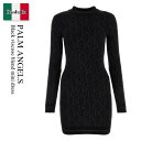 【数量限定・在庫限り・早い者勝ち!】 パームエンジェルス / Palm Angels Black Viscose Blend Mini Dress / PWHI...