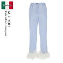 【数量限定・在庫限り・早い者勝ち!】 ミュウミュウ / Miu Miu Embroidered Cotton Pant / MP1721 F0X24 / MP1...