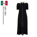 【数量限定・在庫限り・早い者勝ち!】 ミュウミュウ / Miu Miu Black Acetate Blend Shirt Dress / MF5206 F00...