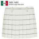 【数量限定・在庫限り・早い者勝ち!】 ミュウミュウ / Miu Miu Printed Crepe Mini Skirt / MG2040 F0UB0 / MG...
