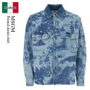 【数量限定・在庫限り・早い者勝ち!】 MSGM / Msgm Printed Denim Shirt / 3440ME41LA237290 / 3440ME41...