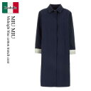 【数量限定・在庫限り・早い者勝ち!】 ミュウミュウ / Miu Miu Midnight Blue Cotton Trench Coat / MS2019 F0...