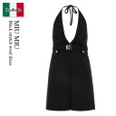 【数量限定・在庫限り・早い者勝ち!】 ミュウミュウ / Miu Miu Black Stretch Wool Dress / MF5483 F0002 / MF...
