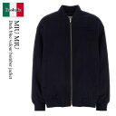 【数量限定・在庫限り・早い者勝ち!】 ミュウミュウ / Miu Miu Dark Blue Velour Bomber Jacket / ML1078 F000...