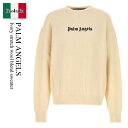 【数量限定・在庫限り・早い者勝ち!】 パームエンジェルス / Palm Angels Ivory Stretch Wool Blend Sweater / PM...