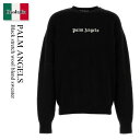 【数量限定・在庫限り・早い者勝ち!】 パームエンジェルス / Palm Angels Black Stretch Wool Blend Sweater / PM...