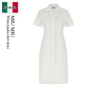 【数量限定・在庫限り・早い者勝ち!】 ミュウミュウ / Miu Miu White Poplin Shirt Dress / MF5568 F0009 / MF...