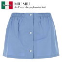 【数量限定・在庫限り・早い者勝ち!】 ミュウミュウ / Miu Miu Air Force Blue Poplin Mini Skirt / MG2315 F0...