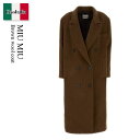 【数量限定・在庫限り・早い者勝ち!】 ミュウミュウ / Miu Miu Brown Wool Coat / MS2025 F0005 / MS2025 SOOO...