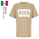 【数量限定・在庫限り・早い者勝ち!】 MSGM / Msgm Biege Cotton T-Shirt / 3640MM520247002 / 3640MM52...