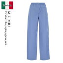 【数量限定・在庫限り・早い者勝ち!】 ミュウミュウ / Miu Miu Cerulean Blue Poplin Pyjama Pant / MP1829 F0...