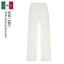 【数量限定・在庫限り・早い者勝ち!】 ミュウミュウ / Miu Miu White Poplin Pyjama Pant / MP1829 F0009 / MP...