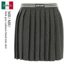【数量限定・在庫限り・早い者勝ち!】 ミュウミュウ / Miu Miu Dark Grey Cashmere Blend Mini Skirt / MMG523...