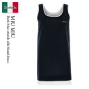 【数量限定・在庫限り・早い者勝ち!】 ミュウミュウ / Miu Miu Dark Blue Stretch Silk Blend Dress / MF5497 ...