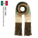 【数量限定・在庫限り・早い者勝ち!】 ミュウミュウ / Miu Miu Embroidered Mohair Blend Scarf / 5FS094 F04B...