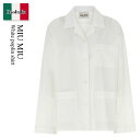 【数量限定・在庫限り・早い者勝ち!】 ミュウミュウ / Miu Miu White Poplin Shirt / MK1884 F0009 / MK1884 S...