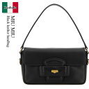 【数量限定・在庫限り・早い者勝ち!】 ミュウミュウ / かばん / カバン / Miu Miu Black Leather Handbag / 5BD270 F...