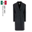 【数量限定・在庫限り・早い者勝ち!】 ミュウミュウ / Miu Miu Dark Grey Wool Coat / MS2039 F0031 / MS2039 ...