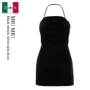 【数量限定・在庫限り・早い者勝ち!】 ミュウミュウ / Miu Miu Black Stretch Velvet Mini Dress / MF5615 F00...