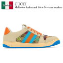 【数量限定・在庫限り・早い者勝ち!】 グッチ / Gucci Multicolor Leather And Fabric Screener Sneakers /...