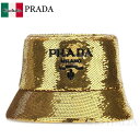 【数量限定・在庫限り・早い者勝ち!】 プラダ / Prada Gold Sequins Bucket Hat / 1HC137 F0W3L / 1HC137 2D0G F0W3L / 1HC1372D0G / 1HC1372D0G F0W3L / 1HC1372D0GF0W3L / ハット(4)