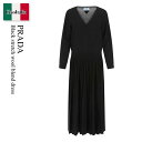 【数量限定・在庫限り・早い者勝ち!】 プラダ / Prada Black Stretch Wool Blend Dress / 23896S F0002 / 2...