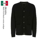 【数量限定・在庫限り・早い者勝ち!】 プラダ / Prada Black Wool Blend Oversize Cardigan / UMG193 F0002...