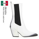【数量限定・在庫限り・早い者勝ち!】 プラダ / Prada White Leather Ankle Boots / 1U986M F0009 / 1U986M...