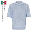 【数量限定・在庫限り・早い者勝ち!】 プラダ / Prada Powder Blue Silk Blend Polo Shirt / UMB667 F0013 ...