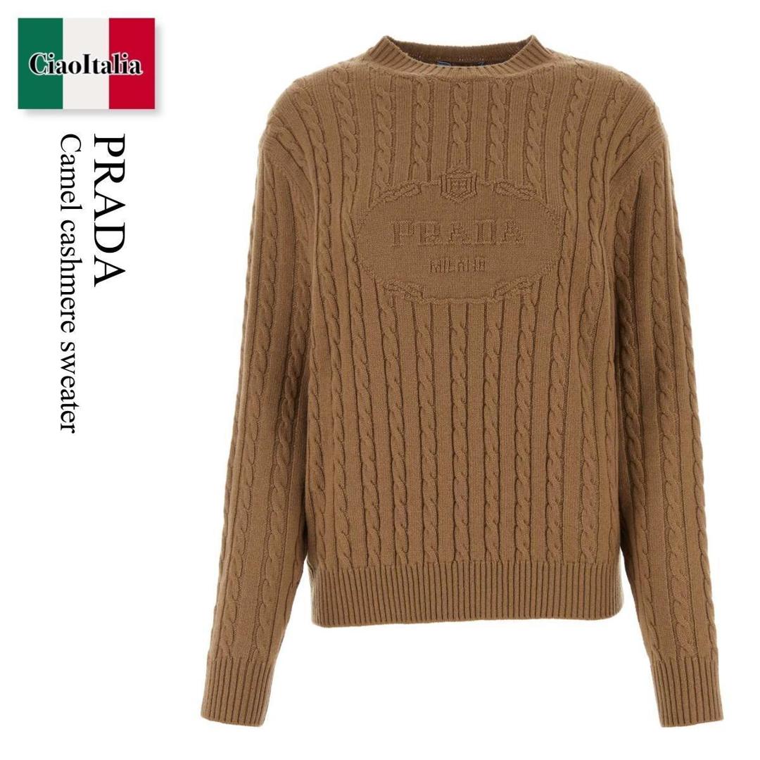 ڿ̸ꡦ߸˸¤ꡦᤤԾ ץ / Prada Camel Cashmere Sweater / P24A3C F0040 /...